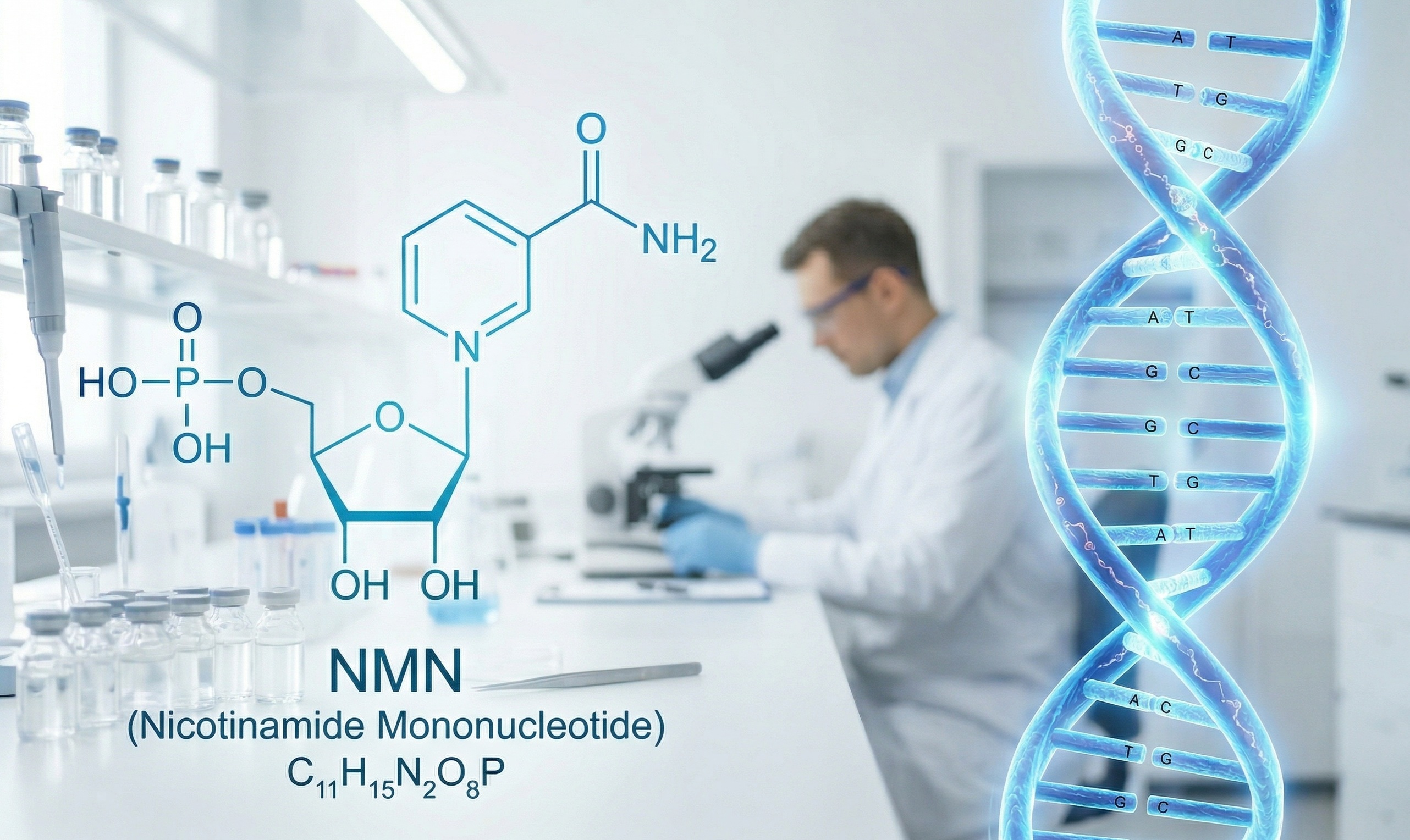 NMN分子構造と再生美容研究